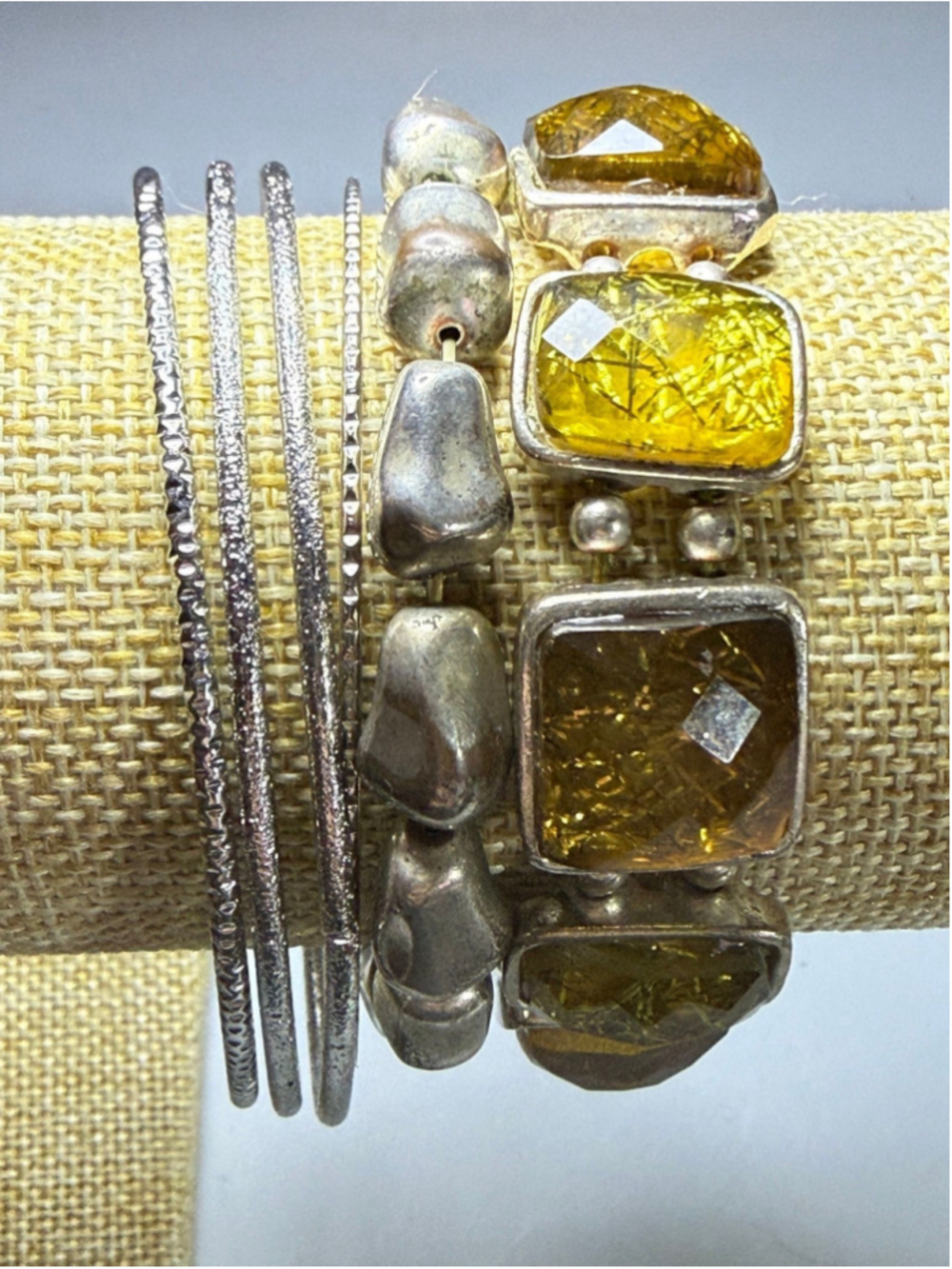 Yellow and Silver Bracelet Bundle